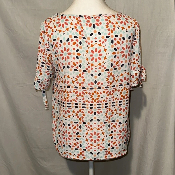 colorful Finn & Grace geometric print top size xs - Picture 2 of 4
